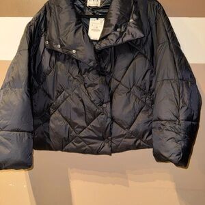 Zara Quilted Black Puffer Jacket